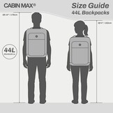 Reisrugzak Metz 44L Zwart - 57% Korting | Handbagage 55x40x20