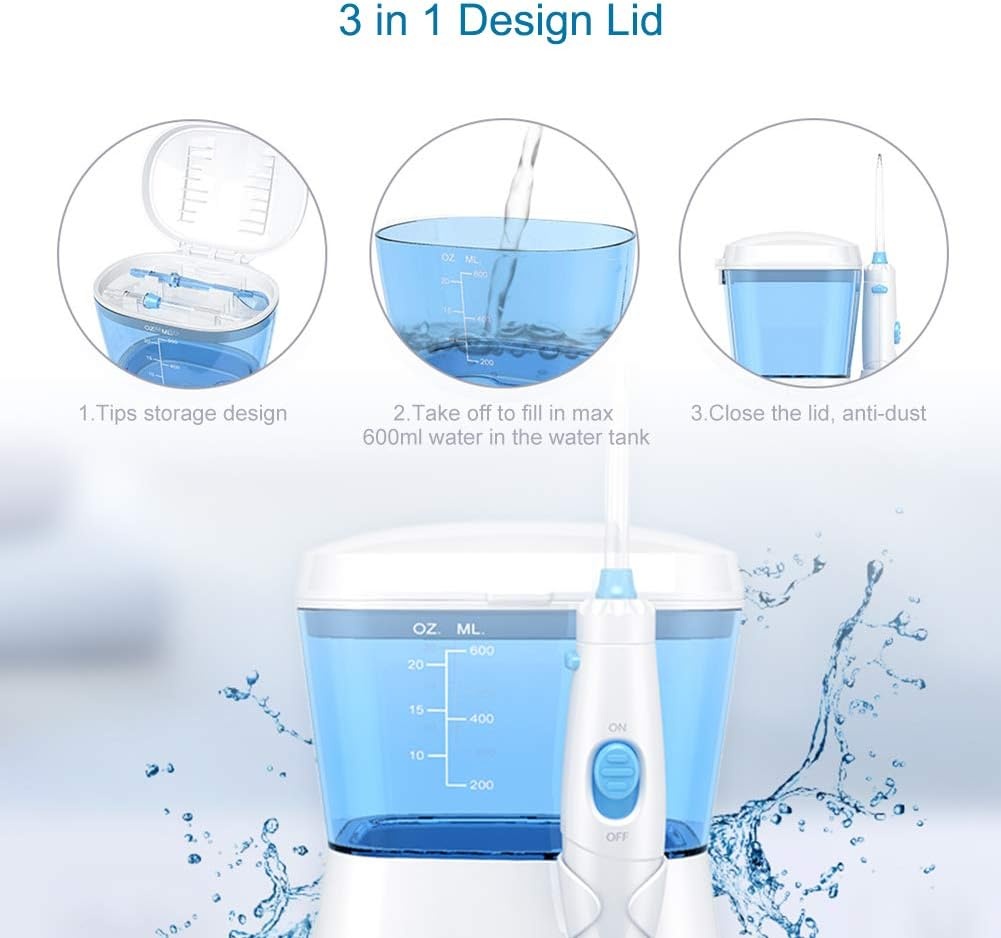 Elektrische Monddouche Wit - 10 Drukniveaus, 8 Opzetstukken - 28% Korting!