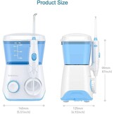 Elektrische Monddouche Wit - 10 Drukniveaus, 8 Opzetstukken - 28% Korting!