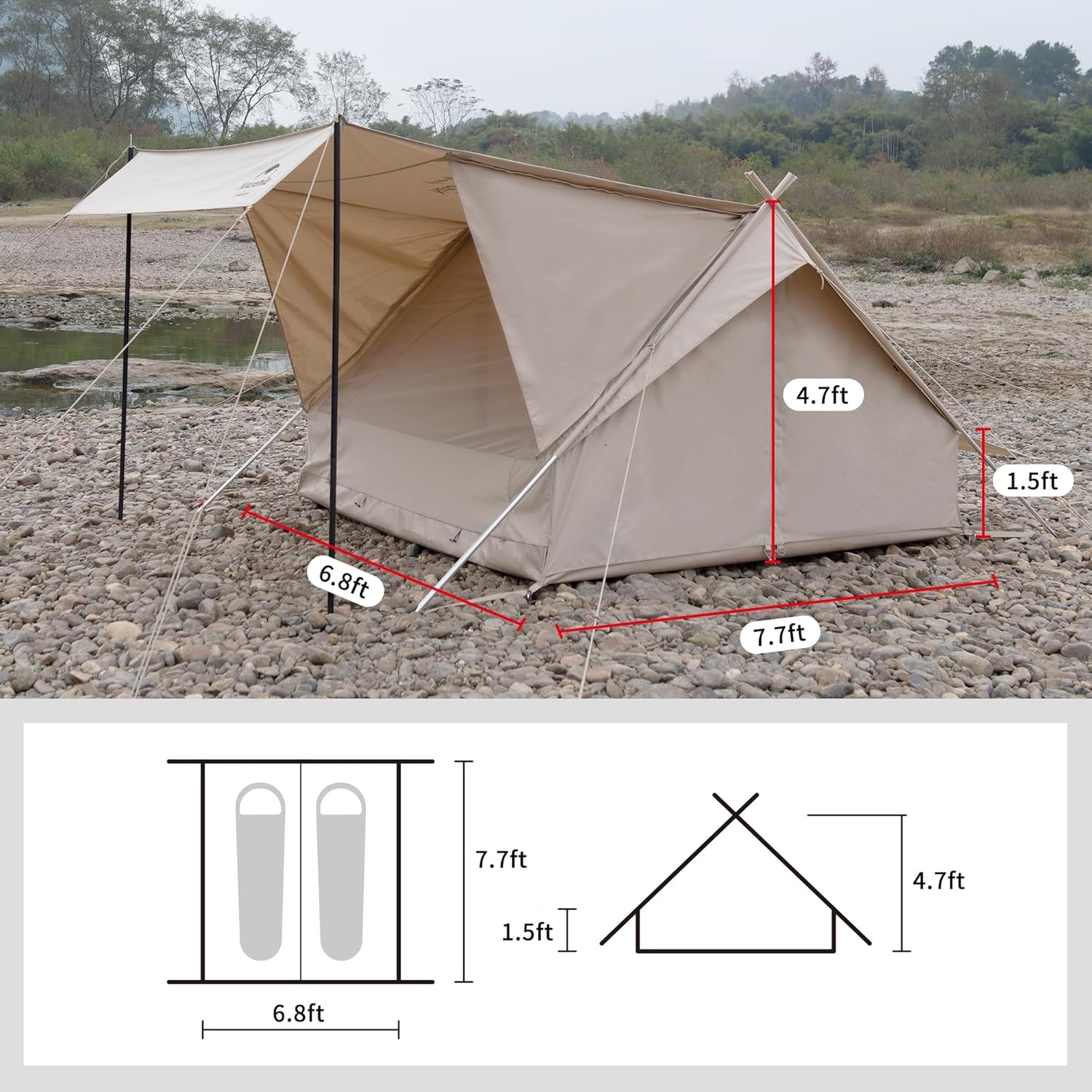 2-persoons Katoenen Tent met 35% Korting