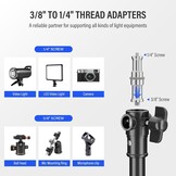 Lichtstatief 290 cm, 15 kg, Luchtgedempt, 34% Korting