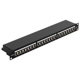 CAT7 Patchpaneel 24 Poorten Afgeschermd 19" Rack - 10 Gbps
