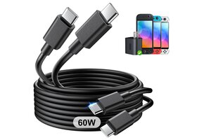 2x USB-C Snellader Kabel 60W PD 1.5m - 26% Korting!
