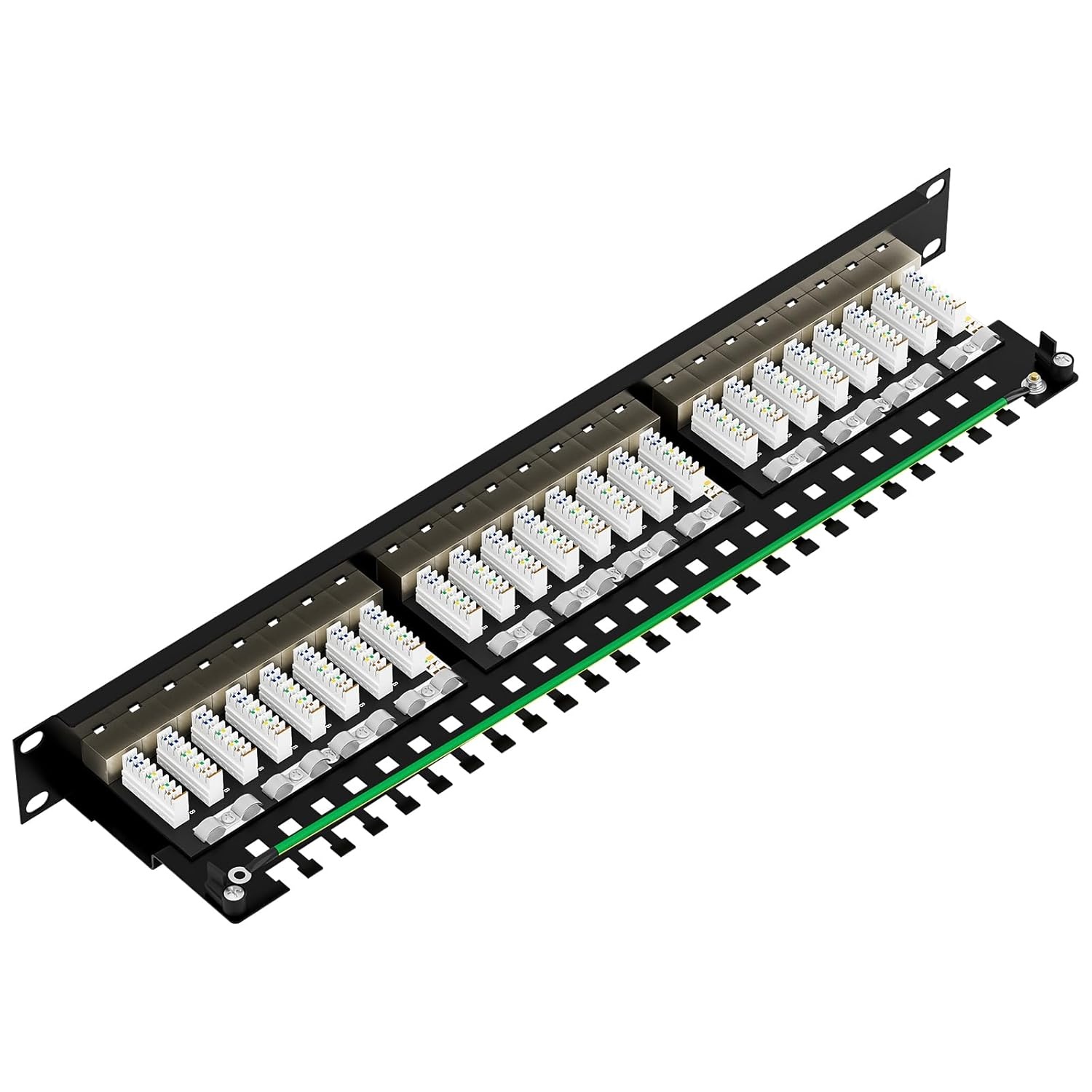 CAT7 Patchpaneel 24 Poorten Afgeschermd 19" Rack - 10 Gbps