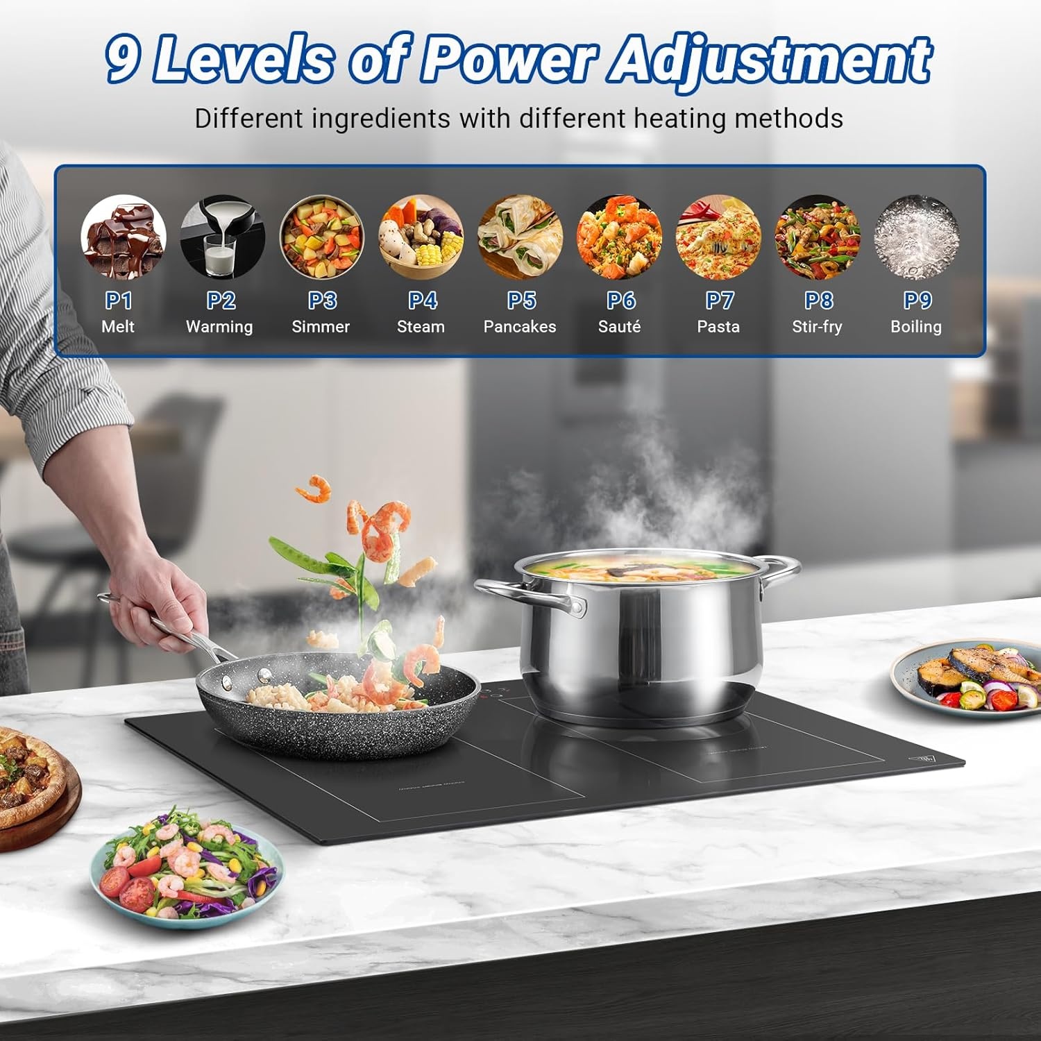 Inductiekookplaat 60cm - 4 Zones, FlexZone & Boost - 35% Korting!