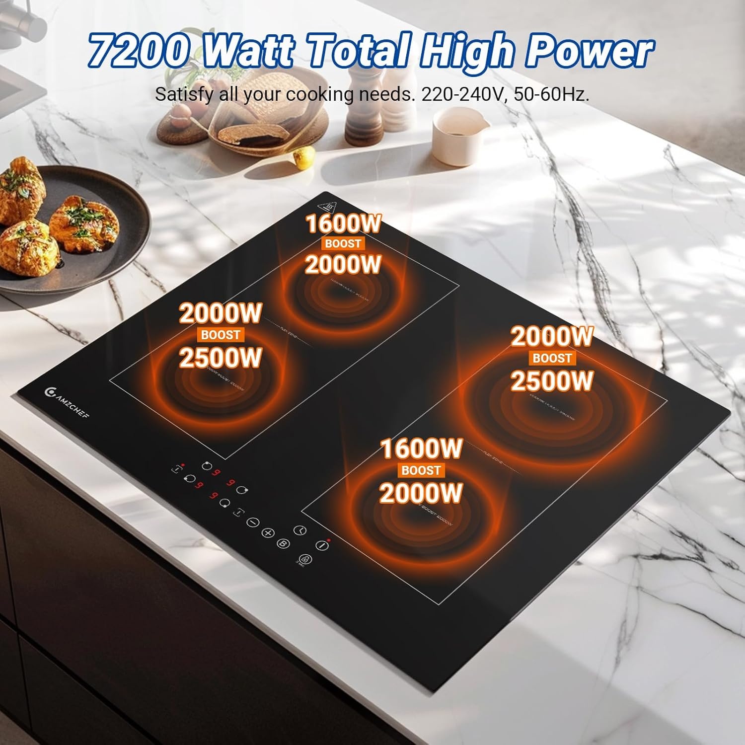 Inductiekookplaat 60cm - 4 Zones, FlexZone & Boost - 35% Korting!