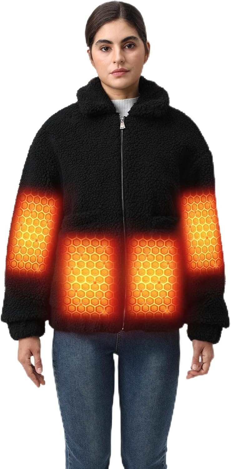 Geruite Fleece Winterjas Dames: Warm & Comfortabel (29% Korting!)