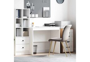 vidaXL Bureau Wit Bewerkt Hout - Nu 61% Korting!