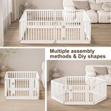 Opvouwbaar Hondenloophok HDPE Wit 89x89 cm - 34% Korting!