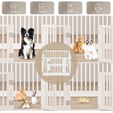 Opvouwbaar Hondenloophok HDPE Wit 89x89 cm - 34% Korting!