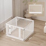 Opvouwbaar Hondenloophok HDPE Wit 89x89 cm - 34% Korting!