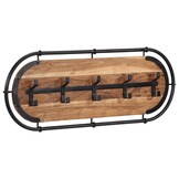 Acaciahouten Wandkapstok met 5 Haken - 63% Korting!