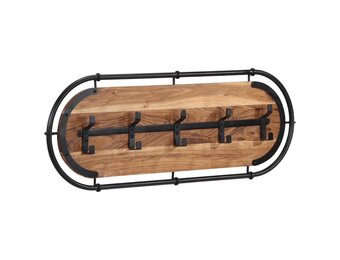 Acaciahouten Wandkapstok met 5 Haken - 63% Korting!