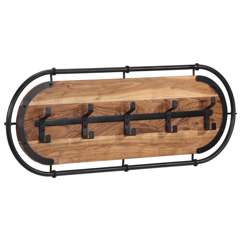 Acaciahouten Wandkapstok met 5 Haken - 63% Korting!