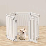 Opvouwbaar Hondenloophok HDPE Wit 89x89 cm - 34% Korting!