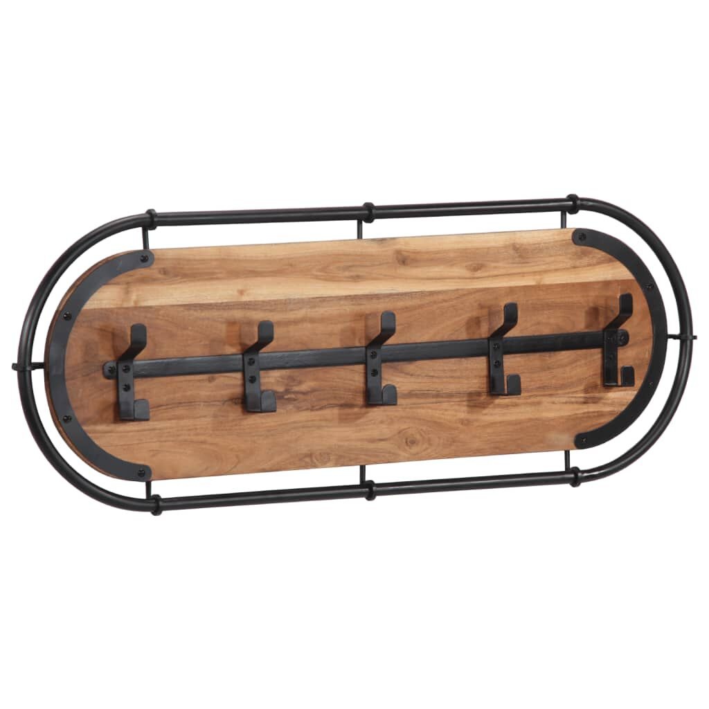 Acaciahouten Wandkapstok met 5 Haken - 63% Korting!