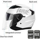 Jethelm met Vizier & Zonnevizier - 29% Korting! ECE 22.06