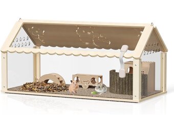 Houten Hamsterkooi 60x40x40cm (34% Korting)