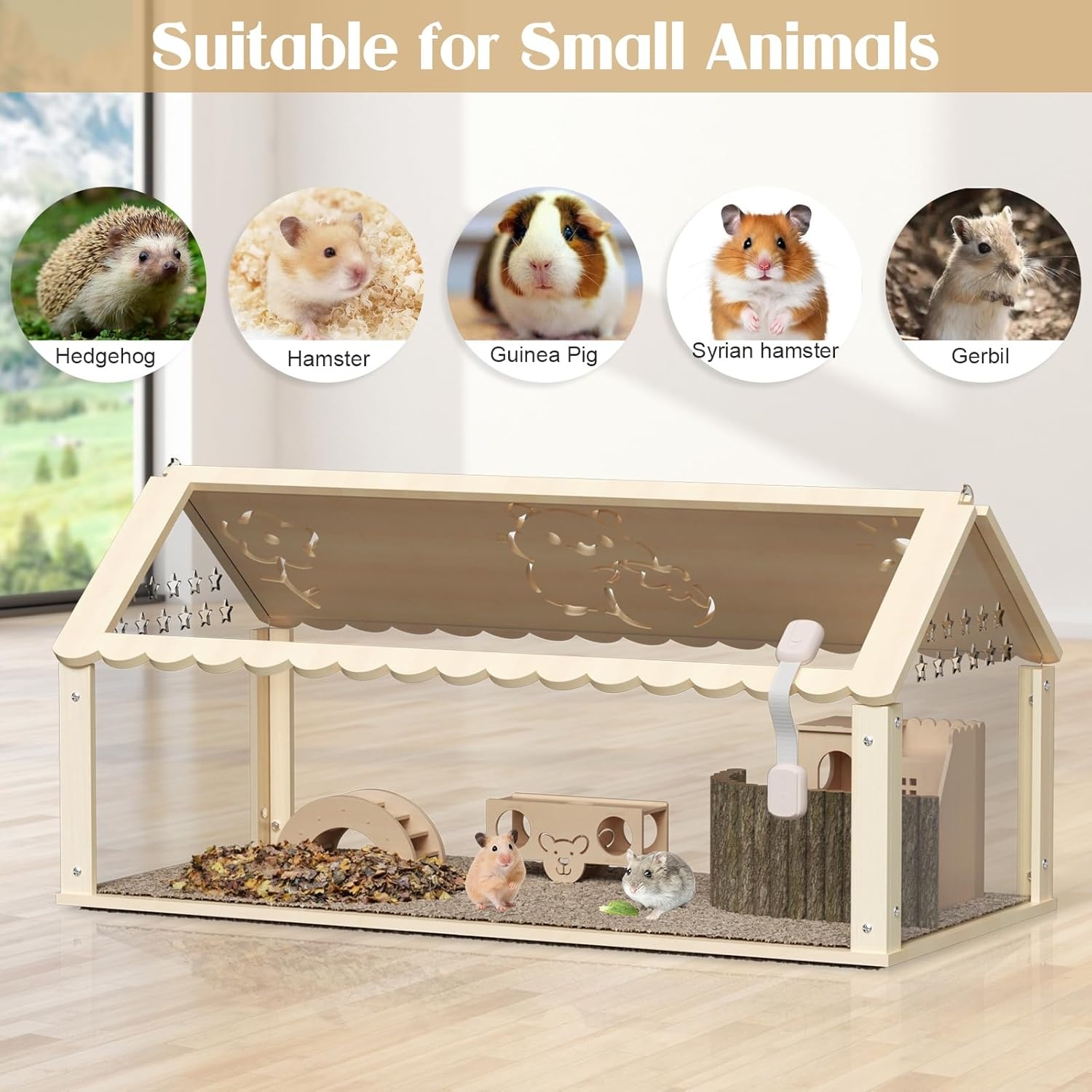 Houten Hamsterkooi 60x40x40cm (34% Korting)