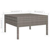 VidaXL Loungeset Poly Rattan Grijs (41% Korting)