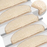 10x Crèmekleurige Trapmatten 65x21 cm - 60% Korting