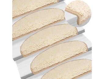 10x Crèmekleurige Trapmatten 65x21 cm - 60% Korting