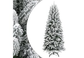 vidaXL Kerstboom met Sneeuw - 150 cm - 63% Korting