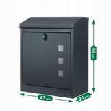 Pakketbrievenbus Wandmodel Antraciet - 63% Korting!