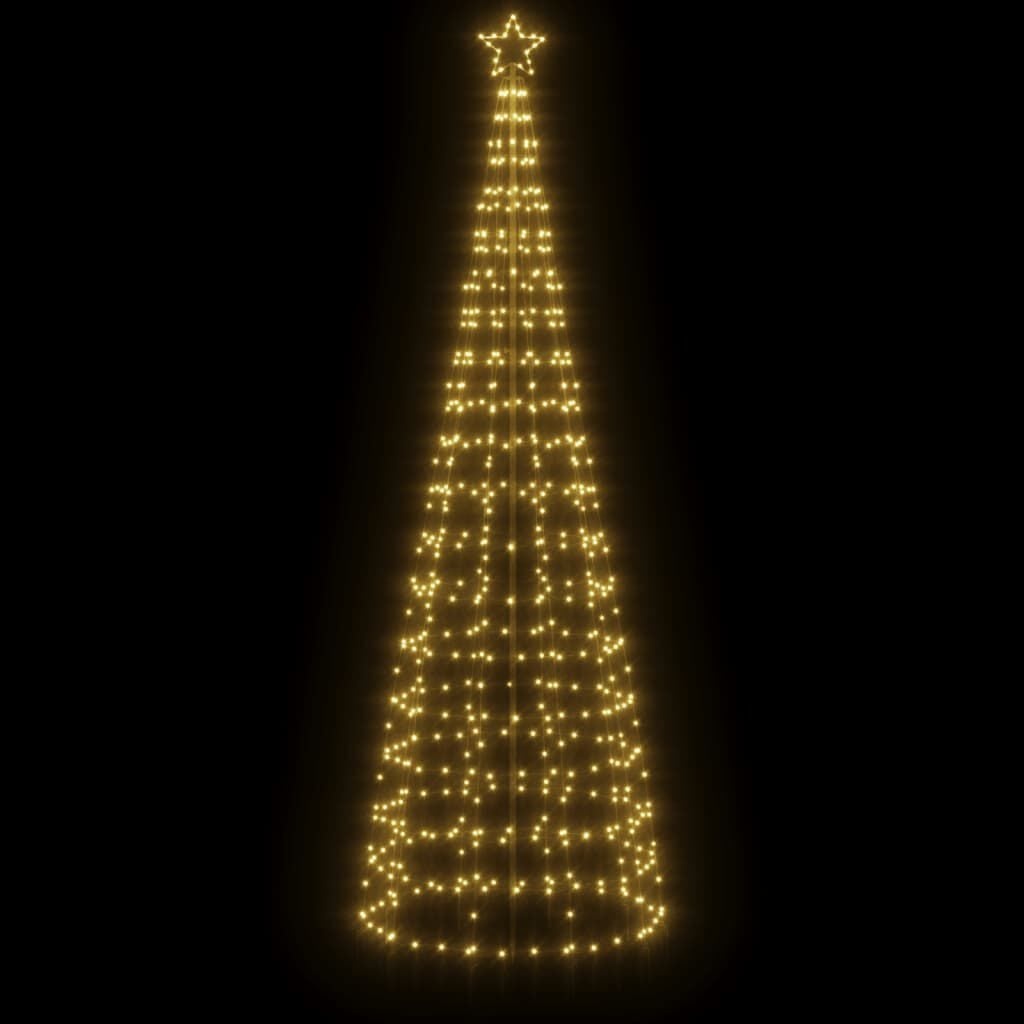 vidaXL LED-kerstboom met spikes 570 LEDs Warm Wit 300 cm - 64% Korting!