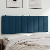 Hoofdbordkussen Hanko 140cm Blauw Fluweel (67% Korting)