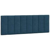 Hoofdbordkussen Hanko 140cm Blauw Fluweel (67% Korting)