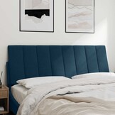 Hoofdbordkussen Hanko 140cm Blauw Fluweel (67% Korting)