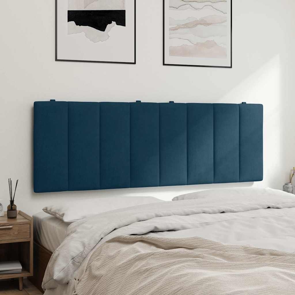 vidaXL Hanko Hoofdbordkussen Blauw Fluweel 140cm - 46% Korting!