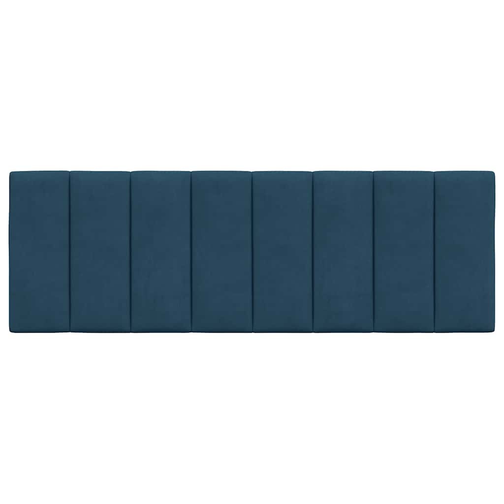 vidaXL Hanko Hoofdbordkussen Blauw Fluweel 140cm - 46% Korting!