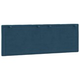 Hoofdbordkussen Hanko 140cm Blauw Fluweel (67% Korting)
