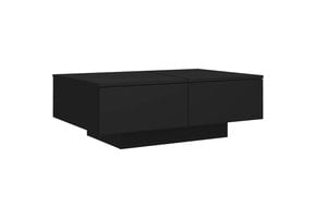 vidaXL Salontafel Zwart Bewerkt Hout 90x60x31 cm - 87% Korting