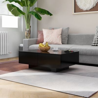 vidaXL Salontafel Zwart 90x60x31 cm - 86% Korting!