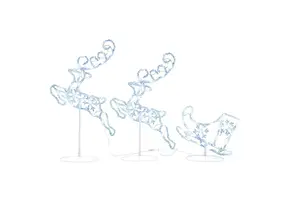 vidaXL Kerstdecoratie Rendieren & Slee (260cm) - 60% Korting