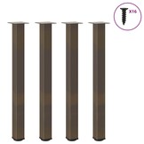vidaXL Salontafelpoten Staal Naturel 100-102cm (4 stuks) - 64% Korting