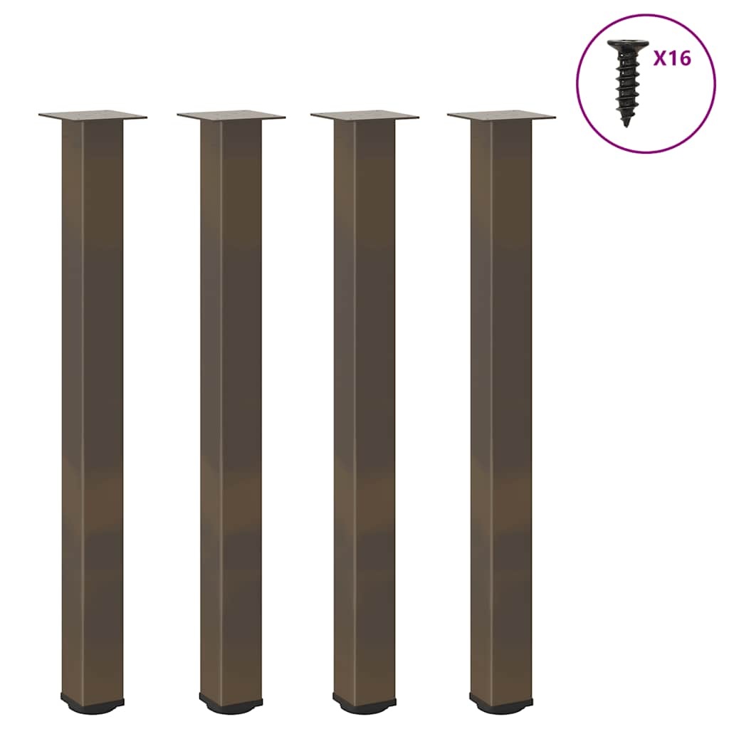 vidaXL Salontafelpoten Staal Naturel 100-102cm (4 stuks) - 64% Korting