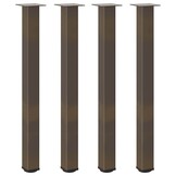 vidaXL Salontafelpoten Staal Naturel 100-102cm (4 stuks) - 64% Korting