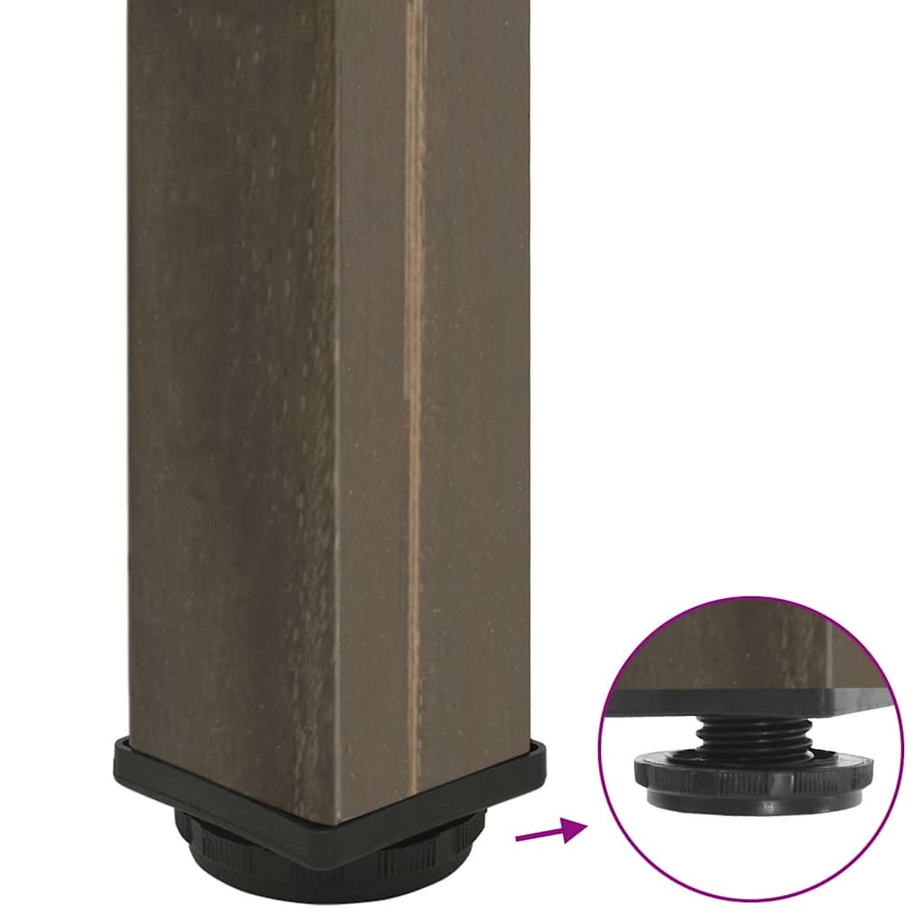 vidaXL Salontafelpoten Staal Naturel 100-102cm (4 stuks) - 64% Korting