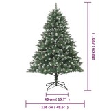 Kunstkerstboom 180 cm Groen - Incl. Standaard & Dennenappels (77% Korting)
