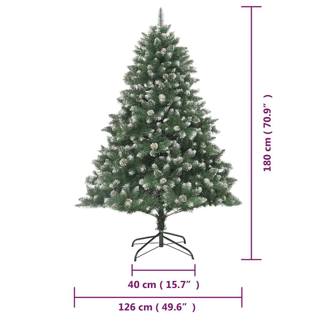 Kunstkerstboom 180 cm Groen - Incl. Standaard & Dennenappels (77% Korting)