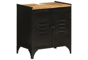 vidaXL Wastafelkast IJzer & Mangohout - 55x35x60 cm - 65% Korting