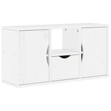 vidaXL TV-meubel Grenenhout Wit ODDA - 79x24x40cm - 71% Korting