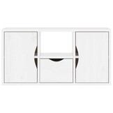 vidaXL TV-meubel Grenenhout Wit ODDA - 79x24x40cm - 71% Korting