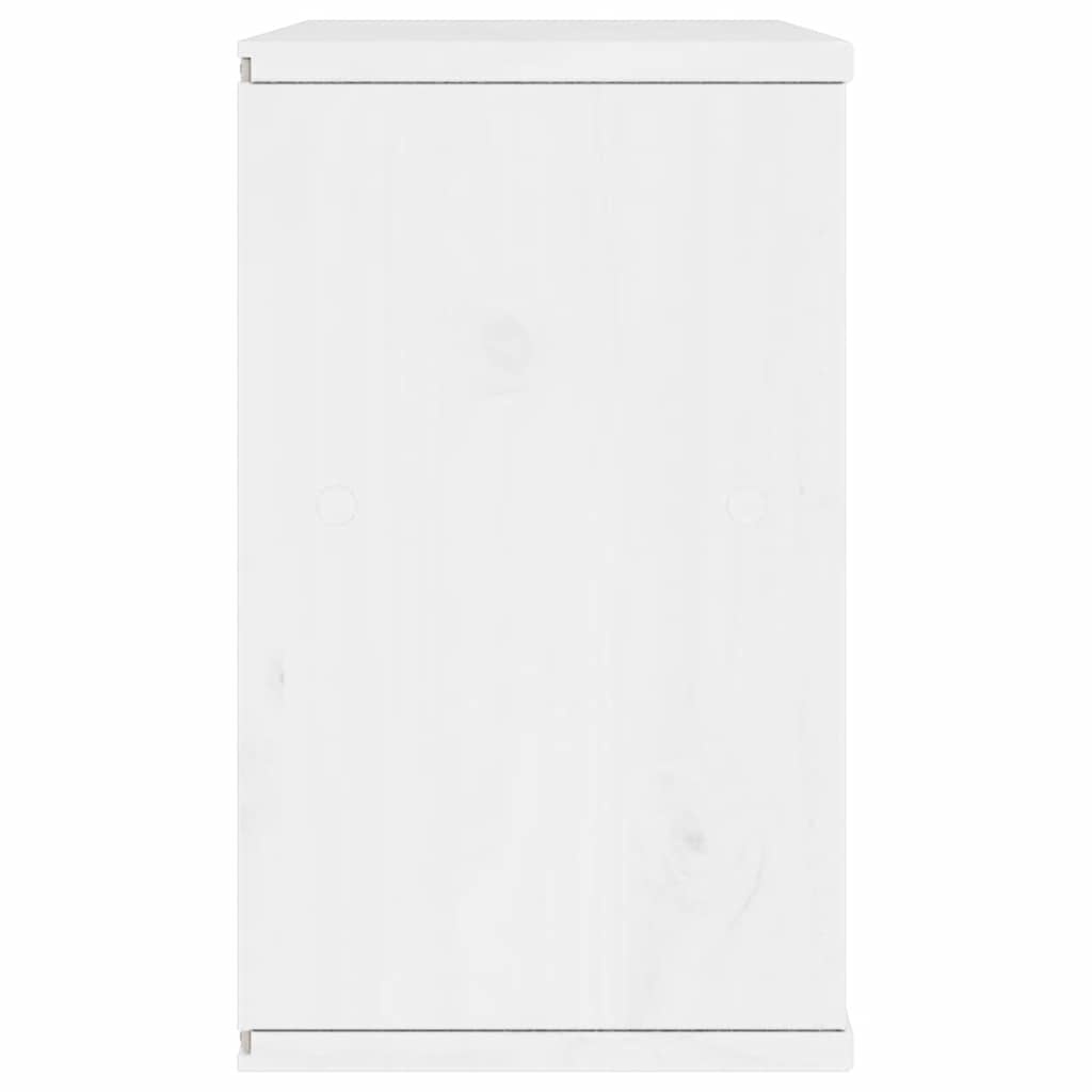 vidaXL TV-meubel Grenenhout Wit ODDA - 79x24x40cm - 71% Korting