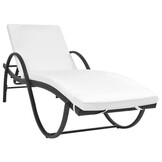 VidaXL Ligbed Set Poly Rattan Zwart - 35% Korting!