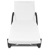 VidaXL Ligbed Set Poly Rattan Zwart - 35% Korting!